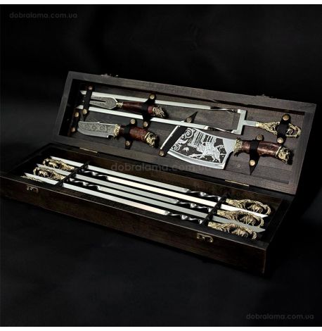 Набір для шашлику «Кабан  Max» (в дерев'яному кейсі)