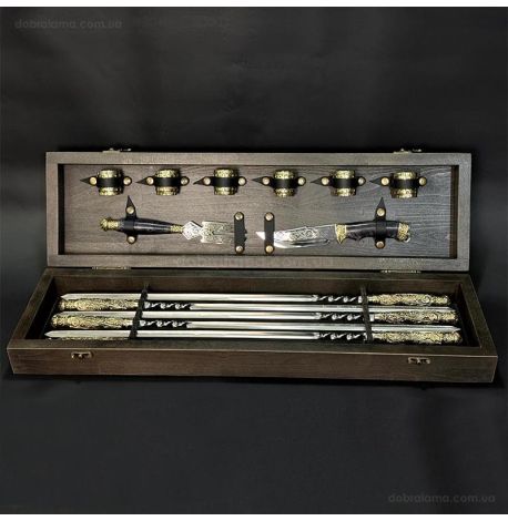 Набір для шашлику «Класичний» (в дерев'яному кейсі)