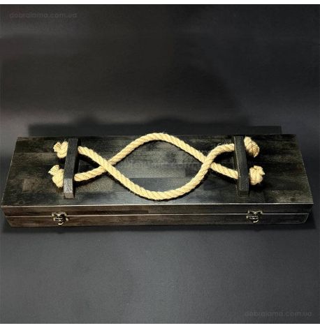 Набір для шашлику «Кабан» з ножем (в дерев'яному кейсі)