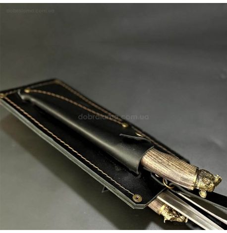 Набір шампурів «Мисливський ясен» з ножем і виделкою (в шкіряному сагайдаку)