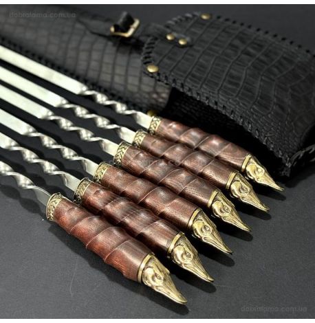 Набір шампурів «Щучий апетит» (в шкіряному закритому сагайдаку)