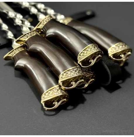 Набор шампуров «Классический №3» (в кожаном колчане)