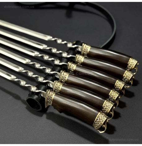 Набор шампуров «Классический №3» (в кожаном колчане)