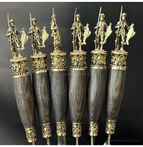 Набір шампурів «Рибалка ясен» (у шкіряному сагайдаку)