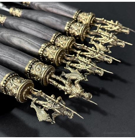 Набір шампурів «Рибалка ясен» (у шкіряному сагайдаку)