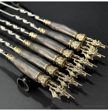 Набір шампурів «Рибалка ясен» (у шкіряному сагайдаку)