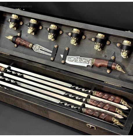 Набір для шашлику «Щучий апетит ясен» (в дерев'яному кейсі)