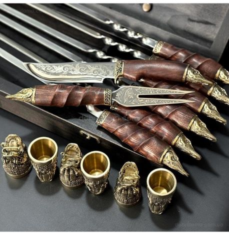 Набір для шашлику «Щучий апетит ясен» (в дерев'яному кейсі)