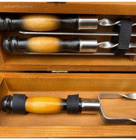 Набір для шашлику «ШашлиКейс» (в світлому дерев'яному кейсі)