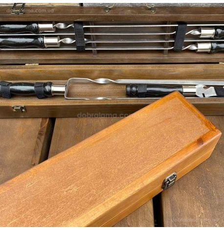 Набір для шашлику «ШашлиКейс» (в світлому дерев'яному кейсі)