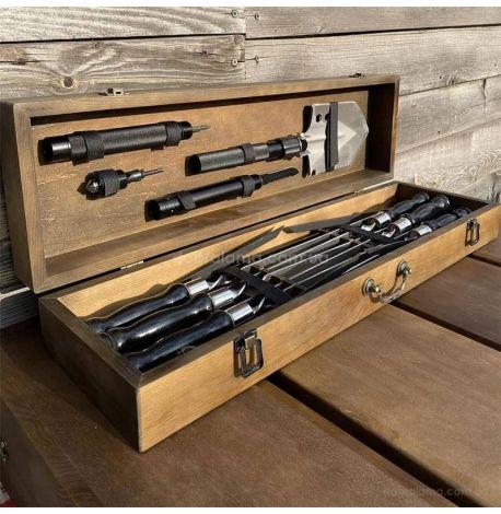 Набір для шашлику «Індіана Джонс» (у дерев'яному кейсі)