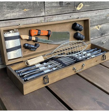 Набір для шашлику «Майстер BBQ» (у дерев'яному кейсі)