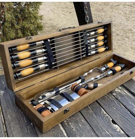 Набір для шашлику «Мисливець» (у дерев'яному кейсі)