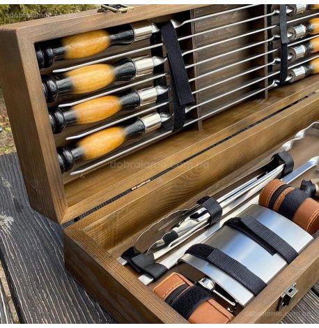 Набір для шашлику «Мисливець» (у дерев'яному кейсі)