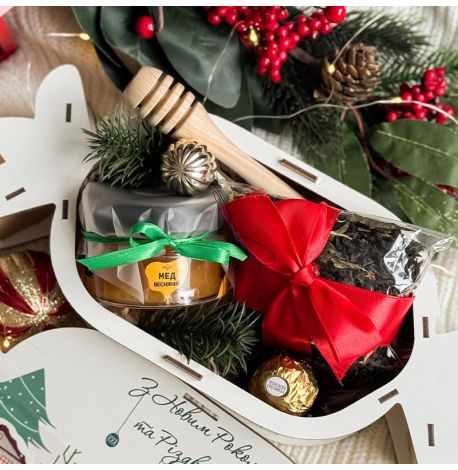Новогодний подарочный набор «Новорічна цукерка з медом»
