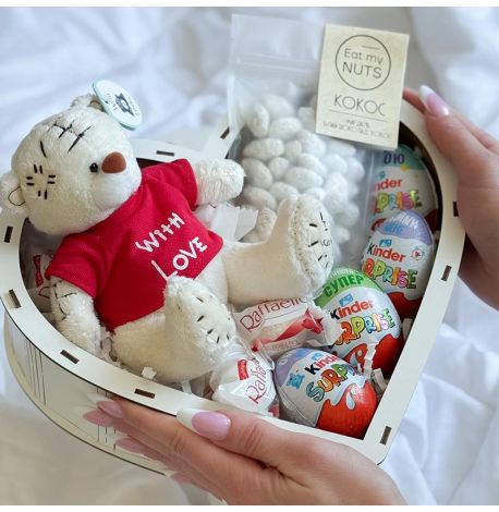 Подарочный бокс для девушки «Солодкий ведмедик»