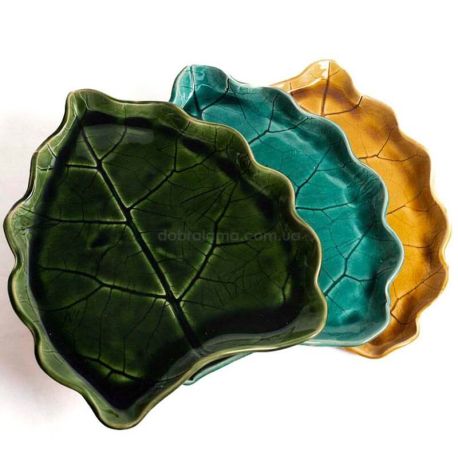 Тарелка-листок «Лопух» (желтая)