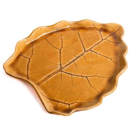 Тарелка-листок «Лопух» (желтая)