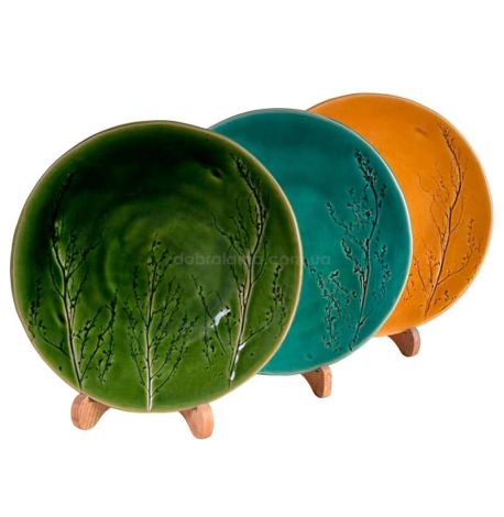 Тарелка «Разнотравье» 26 см (зеленая)