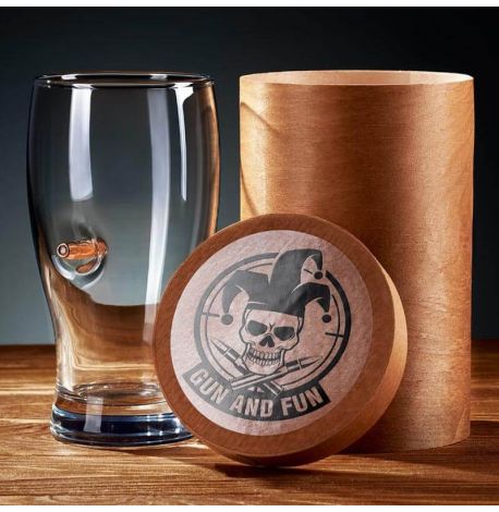 Бокал для пива с пулей 7.62 мм