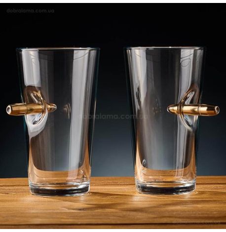 Набір 2-х пивних келихів з кулею 12.7 мм