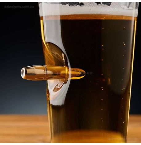 Набір 2-х пивних келихів з кулею 12.7 мм