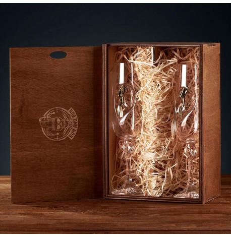 Набор 2-х бокалов для шампанского с дайвером