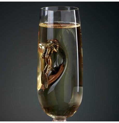 Набор 2-х бокалов для шампанского с дайвером