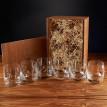 Набор 6-ти стаканов для виски из богемского стекла с пулей 7.62 мм