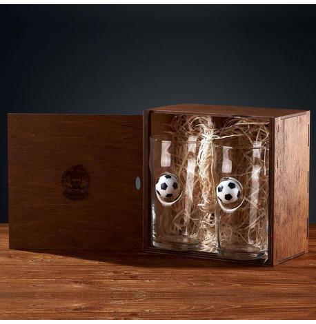 Набор 2-х пивных бокалов с мячом