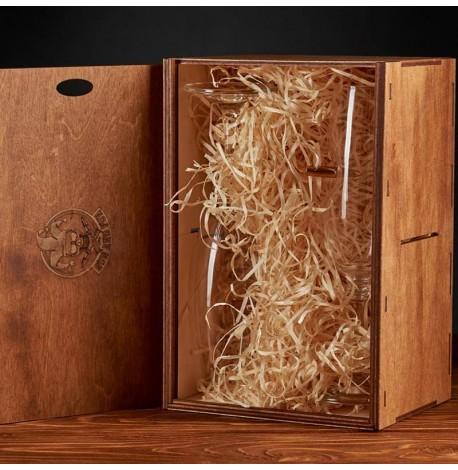 Набор 2-х бокалов для шампанского с пулей 7.62 мм