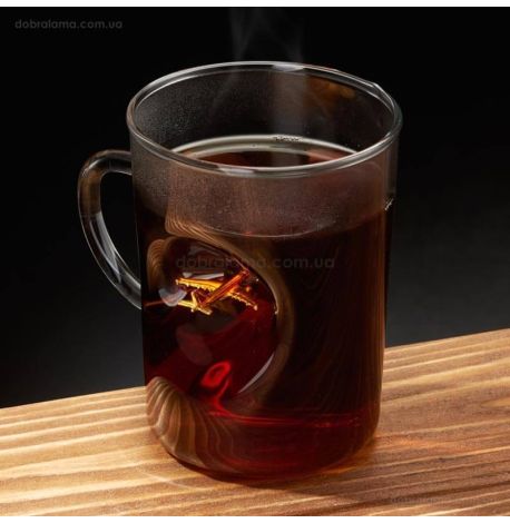 Стеклянная чашка с самолетом Airbus A320 (250 мл)