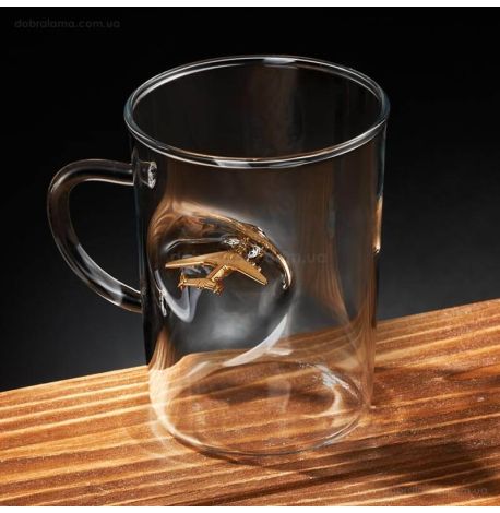 Скляна чашка з літаком «АН-225 Мрія» (250 мл)