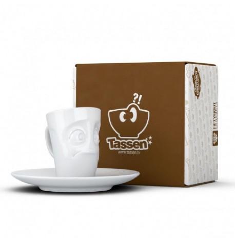 Чашка для эспрессо с блюдцем Tassen Baffled (80 мл), фарфор