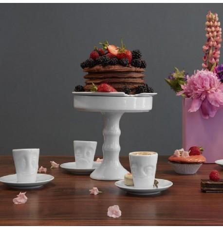 Чашка для эспрессо с блюдцем Tassen Baffled (80 мл), фарфор