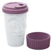Чашка з кришкою Tassen To Go Tasty 400 мл, порцелянова (фіолетова)