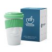 Чашка c крышкой Tassen To Go Tasty 400 мл, фарфоровая (мятная)