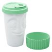 Чашка c крышкой Tassen To Go Tasty 400 мл, фарфоровая (мятная)