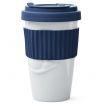 Чашка c крышкой Tassen To Go Tasty 400 мл, фарфоровая (синяя)