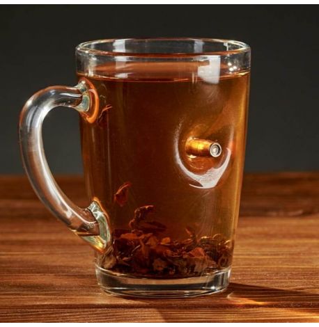 Стеклянная чашка с пулей 7.62 мм (300 мл)