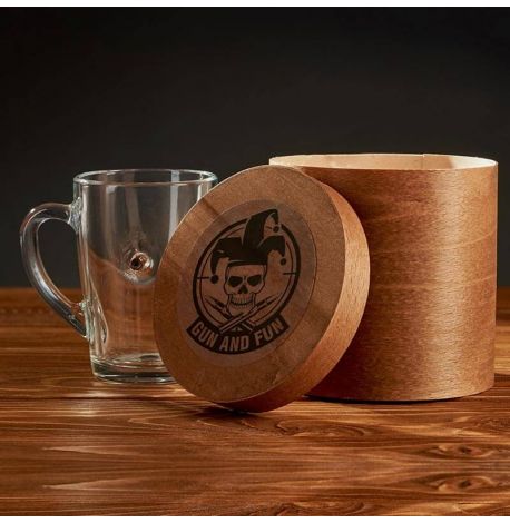 Стеклянная чашка с пулей 7.62 мм (300 мл)