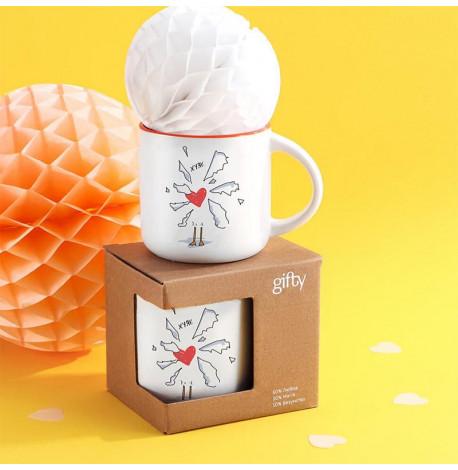 Кружка з Гусьом «Я тебе люб» (350 мл) orange