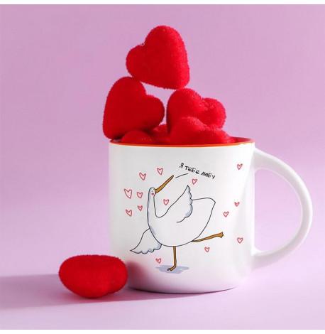 Кружка з Гусьом «Я тебе люб» (350 мл) orange