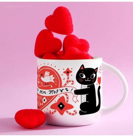 Кружка з котом «Як добре, що ти завжди поруч» (350 мл)