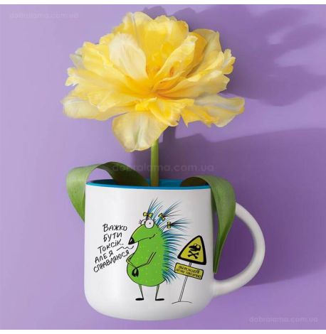 Кружка с ежиком «Токсік» (350 мл) 