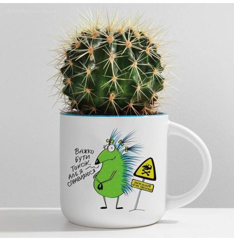 Кружка с ежиком «Токсік» (350 мл) 