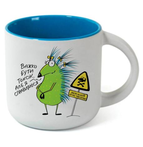 Кружка с ежиком «Токсік» (350 мл) 