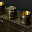 Набір бронзових чарок «Бочка» (4 шт)