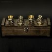 Набір бронзових чарок «Козацька рада» (4 шт)