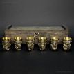 Набор бронзовых стопок «Козацька рада» (6 шт)